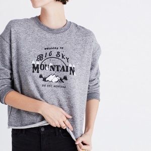 Madewell Big Sky Mountain Cropped Sweatshirt